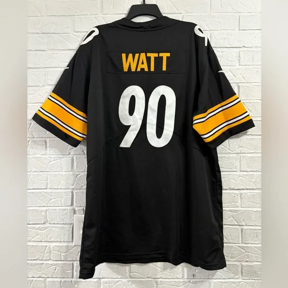 Pittsburgh Steelers NFL Black TJ Watt 90 On-Field Jersey XXXL - Picture 2 of 3